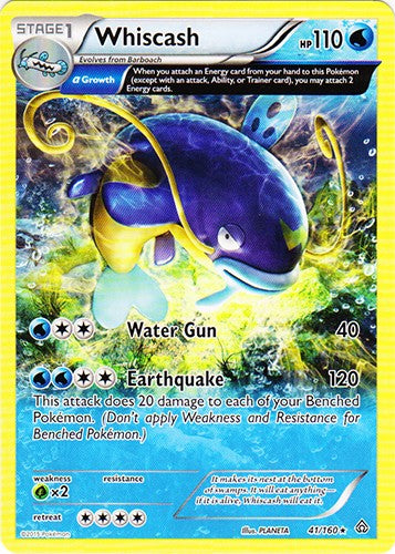Whiscash 41/160 - Rare Pokemon XY Primal Clash Card