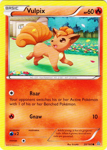 Vulpix 20/160 - Common Pokemon XY Primal Clash Card