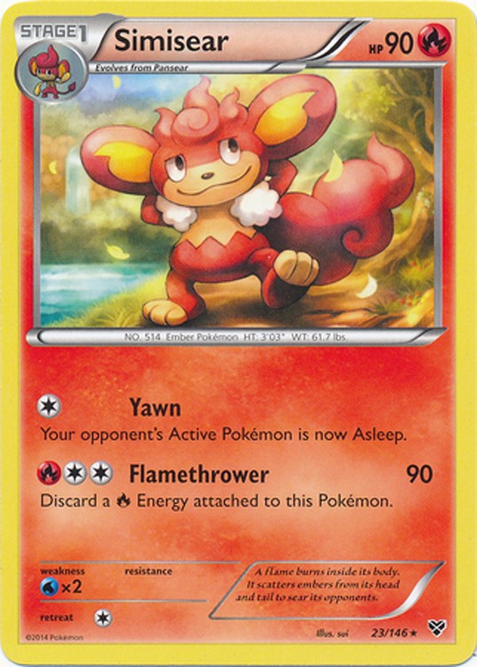 Simisear 23/146 - Pokemon XY Rare Card