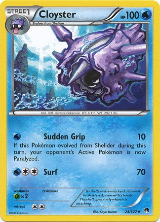 Cloyster (24/122) [XY: BREAKpoint] Moderately Played Reverse Holofoil