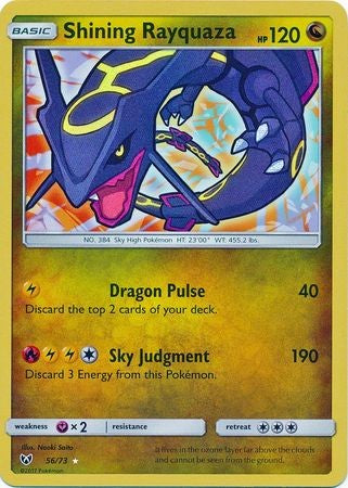 rayquaza pokemon card price Shining Rayquaza - 56/73