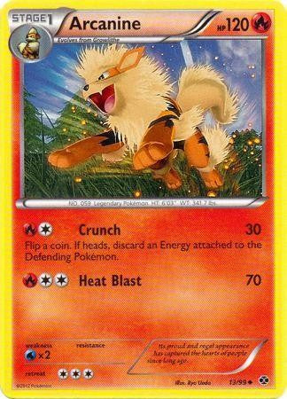 Pokemon Next Destinies Reverse Holo Uncommon Card - Arcanine 13/99