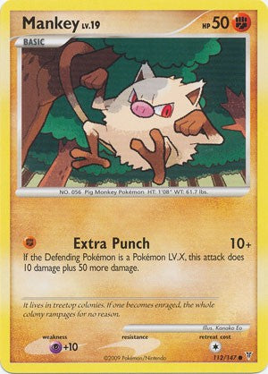 Pokemon Supreme Victors Common Card - Mankey 112/147