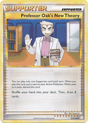 Pokemon HeartGold Uncommon Card Professor Oak's New Theory 101/123
