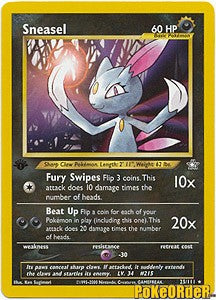 Neo Genesis Rare - Sneasel Card