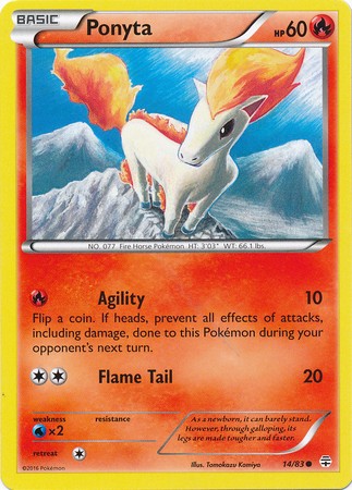Ponyta 14/83 Common - Pokemon Generations Card