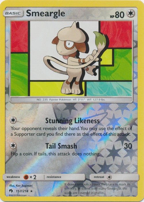 Smeargle - 157/214 (Reverse Foil) Pokemon » SM Lost Thunder Rare