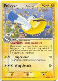 pelipper pokemon card Pokemon EX Crystal Guardians