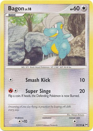 Pokemon Trading Card Game Platinum Arceus Common Bagon #52 Pokemon Trading Card Game Platinum Arceus Common Bagon #52