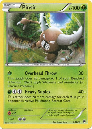 Pinsir 3/162 Uncommon - Pokemon XY Break Through Card