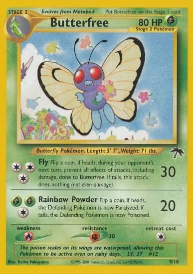 Pokemon Butterfree 9/18 Common Promo Single Card
