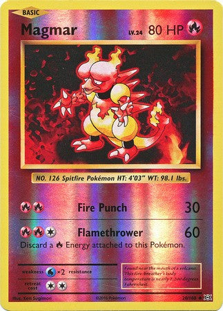 Magmar 20/108 Uncommon - Reverse Pokemon XY Evolutions Single Card
