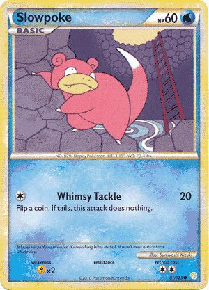 Pokemon HeartGold SoulSilver Single Card Common Slowpoke 81/123