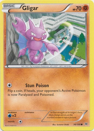 Gligar 36/108 Common - Pokemon XY Roaring Skies Card