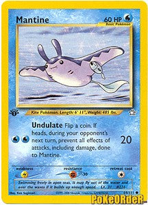 Pokemon Neo Genesis - Mantine Card