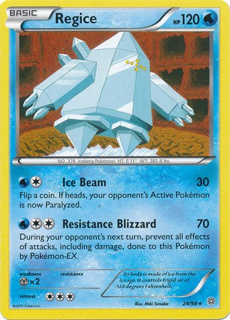 Regice 24/98 RARE - Pokemon XY Ancient Origins Card
