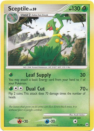 Pokemon Trading Card Game Platinum Arceus Rare Sceptile #31 Pokemon Trading Card Game Platinum Arceus Rare Sceptile #31