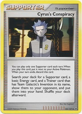 Pokemon Platinum Edition Uncommon Card - Cyrus's Conspiracy 105/127