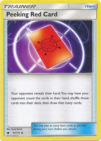 Peeking Red Card 97/111 Uncommon - Pokemon Crimson Invasion Card