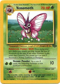Pokemon Jungle Rare Card - Venomoth 29/64