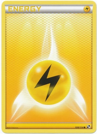 Pokemon Black & White Lightning Energy 108/114 Common Card