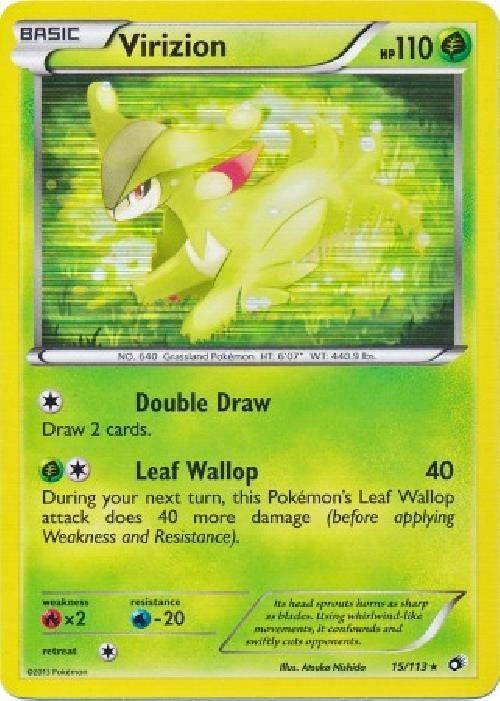 Virizion 15/113 - Pokemon Legendary Treasures Holo Rare Card