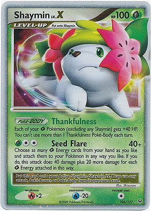 Pokemon Platinum Edition Ultra Rare Card - Shaymin LV.X - 126/127