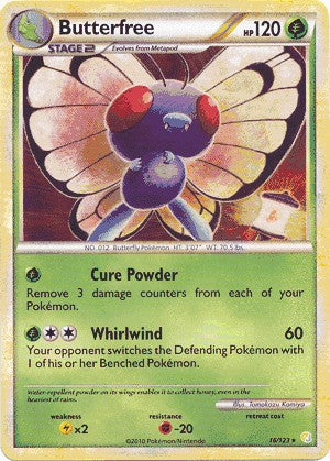 Pokemon HeartGold SoulSilver Single Card Rare Butterfree 16/123 Pokemon HeartGold SoulSilver Single Card Rare Butterfree 16/123