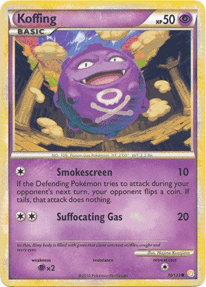 Pokemon HeartGold SoulSilver Single Card Common Koffing 70/123
