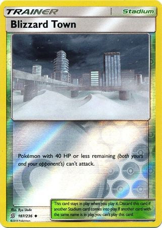 Blizzard Town - 187/236 - Uncommon Reverse Holo Sun & Moon: Unified Minds Reverse Holo