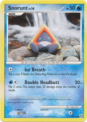 Pokemon Platinum Arceus Single Common Snorunt 75/99 PokeOrder.com Pokemon Platinum Arceus Single Common Snorunt 75/99 PokeOrder.com
