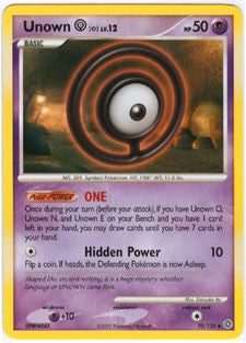Pokemon Secret Wonders Uncommon Card - Unown O 70/132