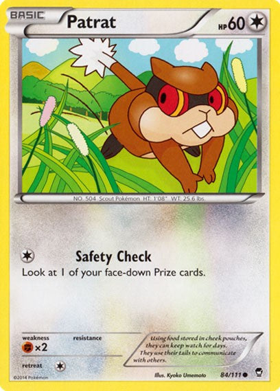 patrat pokemon card 84/111 OP-14 Top 10 Meta Pokemon Color:Growing Threat (WB) shuffle your deck