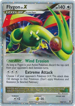 Pokemon Rising Rivals Ultra Rare Card - Flygon LV.X 105/111