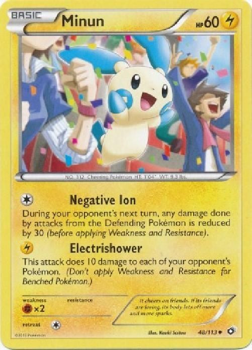 Minun 48/113 - Pokemon Legendary Treasures Uncommon Card