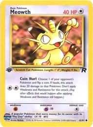 Pokemon Team Rocket Common Card - Meowth 62/82