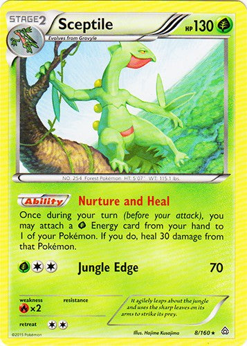 Sceptile 8/160 - Rare Pokemon XY Primal Clash Card