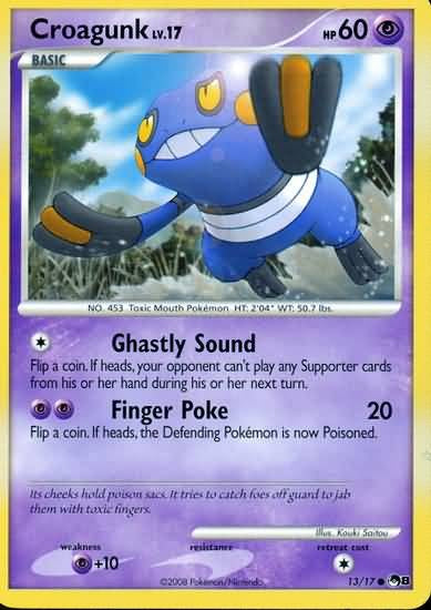 Pokemon Croagunk 13/17 Common Promo Single Card