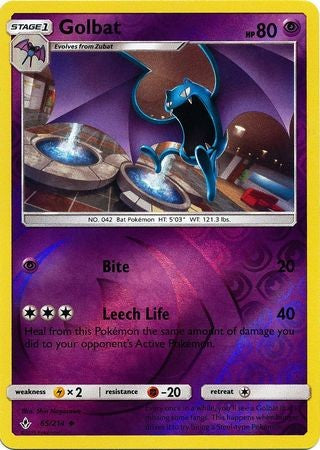 Golbat - 65/214 - Sun & Moon: Unbroken Bonds Uncommon Reverse Holo