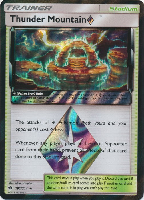 Thunder Mountain Prism Star - 191/214 Pokemon » SM Lost Thunder HR