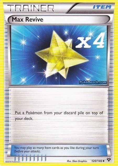 pokemon xy gold trainer card Lillie Supporter Foil Pokemon variation to centering Max Revive 120/146 - Pokemon