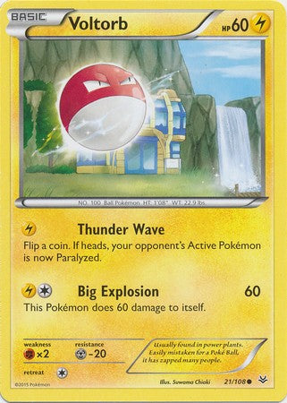 Voltorb 21/108 Common - Pokemon XY Roaring Skies Card