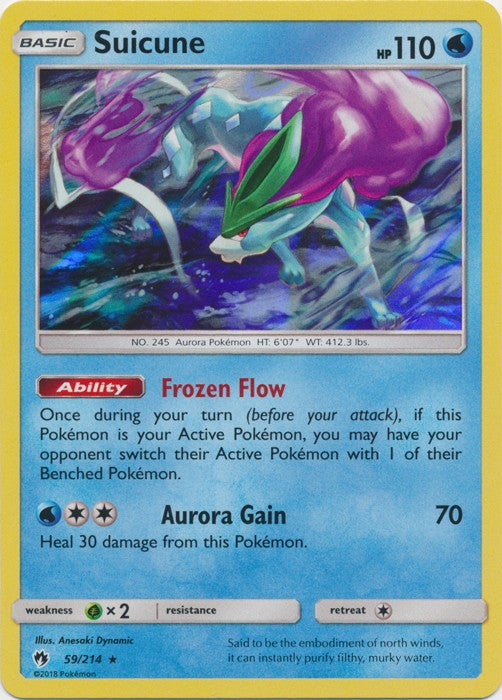 Pokemon Single Card Sun AND MOON - LOST THUNDER - 59/214 : Suicune Pokemon Single Card Sun AND MOON - LOST THUNDER - 59/214 : Suicune