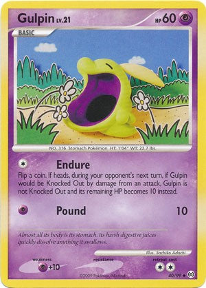 Pokemon Platinum Arceus Single Card Uncommon Gulpin 40/99