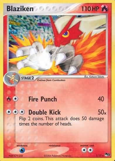 Pokemon POP Series 1 Promo Card Blaziken 1/17 Rare