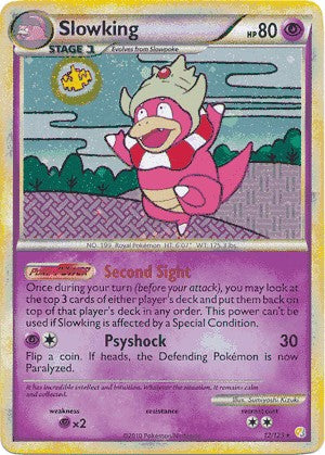 Pokemon HeartGold SoulSilver Single Card Holofoil Rare Slowking 12/123