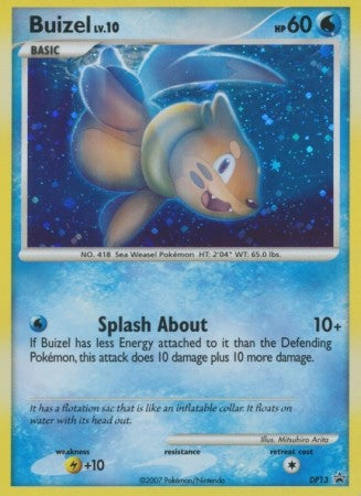 Pokemon Diamond & Pearl Holo Rare Promo Card - Buizel DP13