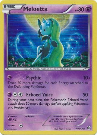 Meloetta 77/149 - Pokemon Boundaries Crossed Holo Rare Card