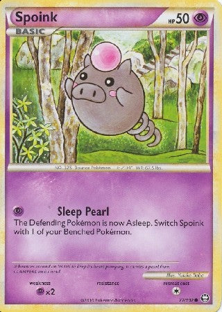 Pokemon Card HS Triumphant Spoink Common 77/102