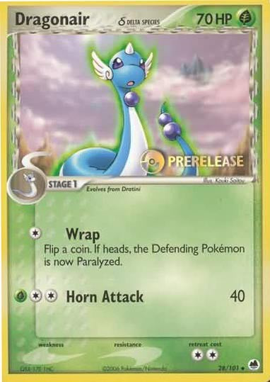 Pokemon Pre-Release Uncommon Promo Card - Dragonair 28/101